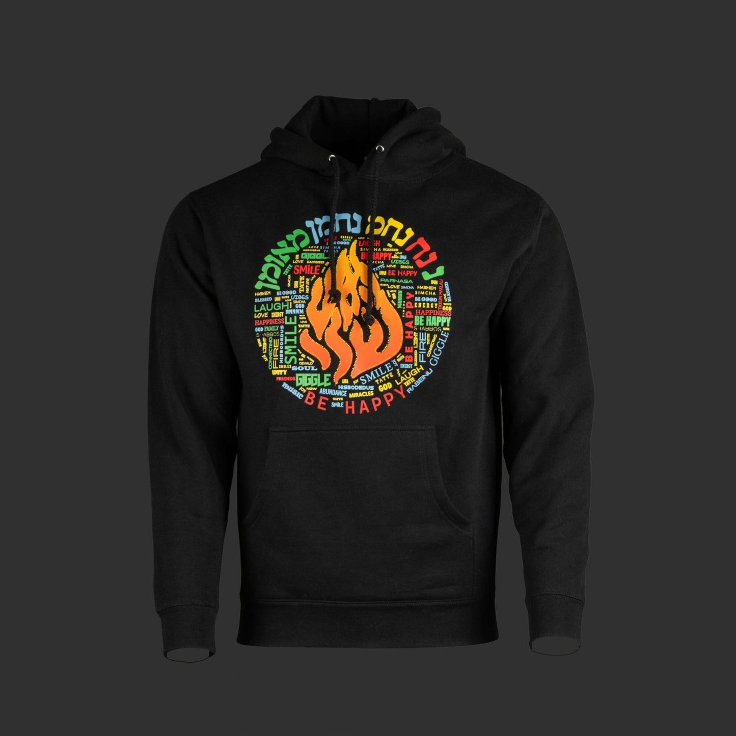 Nanach Word Cloud Hoodie – Be Happy Edition